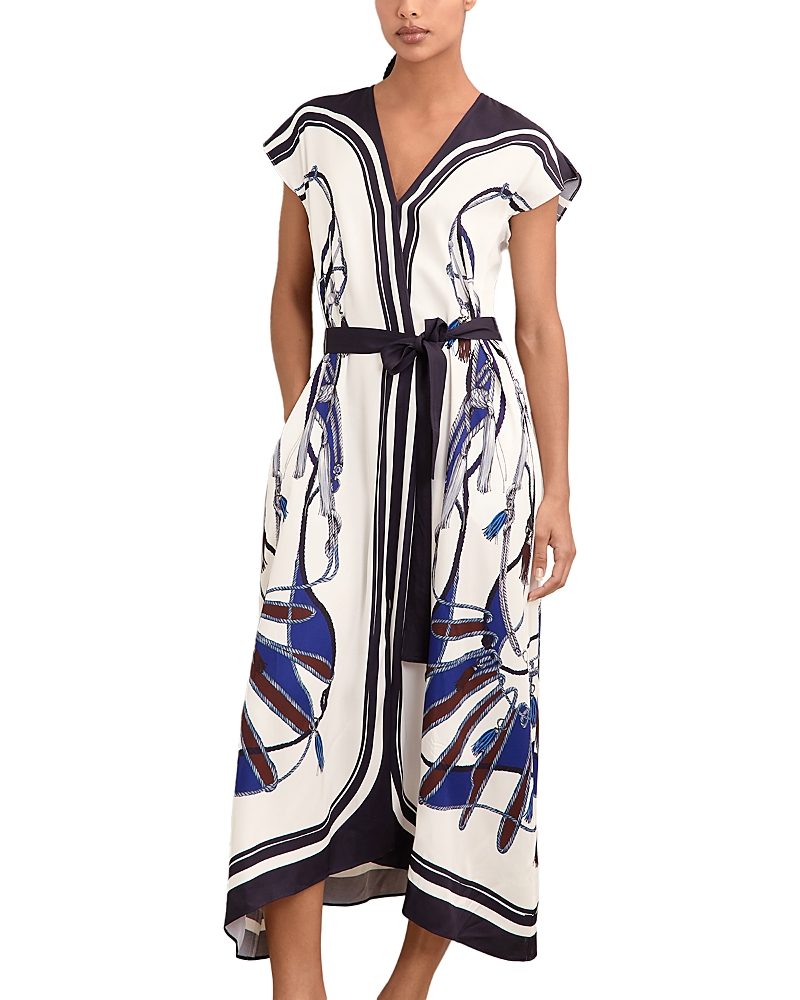 Reiss Gemma Scarf Print Dress In Multi