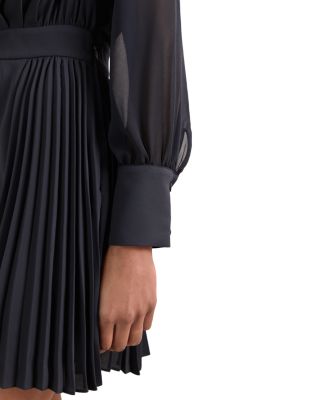 Giselle Pleat Flippy Minidress