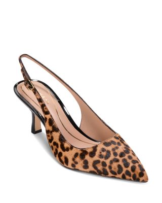 Cole Haan - Women's Hansell Animal Print Calf Hair Slingback Pumps