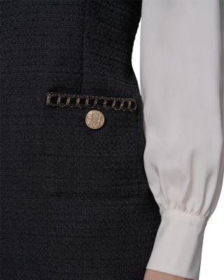 Tweed Layered Look Dress