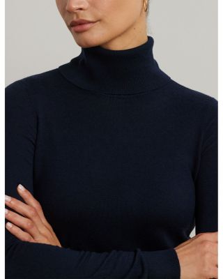 Silk Blend Turtleneck Sweater
