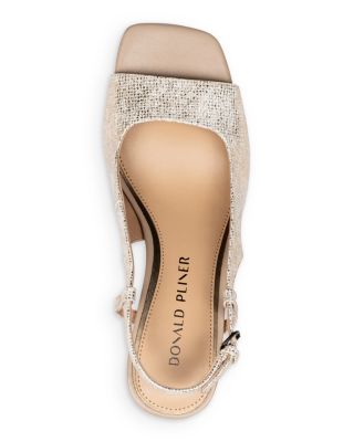 Women's Grinn Leather Peep Toe Slingback Pumps