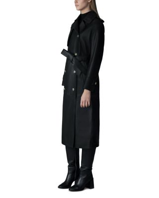 Gael-V Maxi Leather Trench Coat