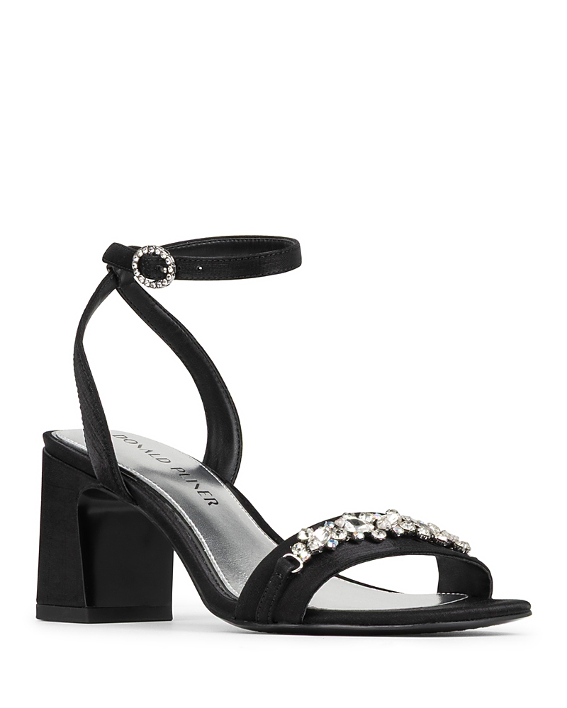 Donald Pliner Crystal Ankle Strap Sandal In Black