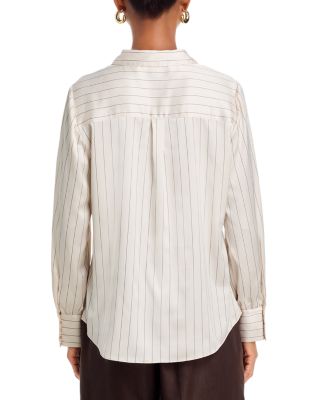 Satin Pinstripe Blouse