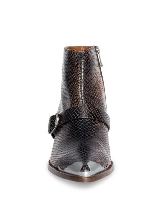 Women's Tylow Wild Mirror Python Effect Leather Ankle Boots