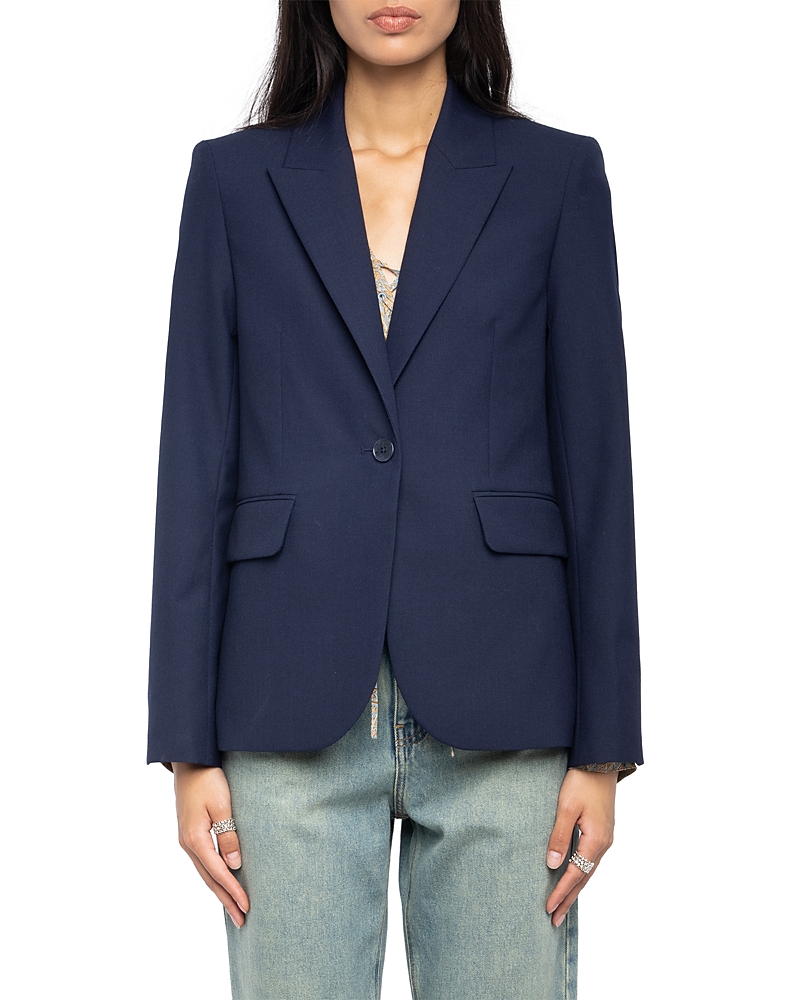 Zadig & Voltaire Vavy Tailleur Blazer In Blue