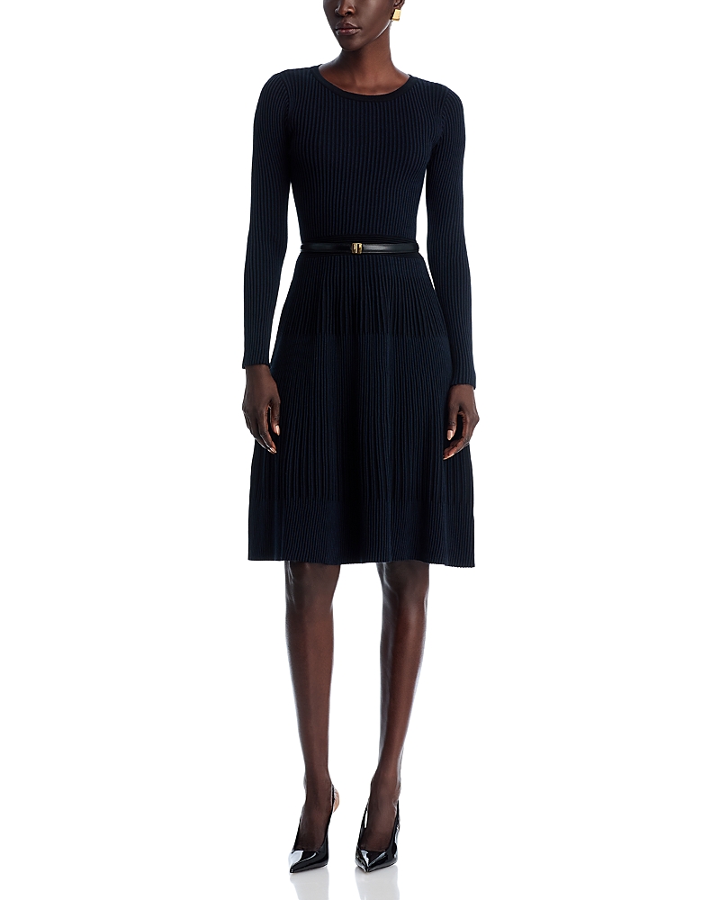 T Tahari Flare Hem Dress -exclusive In Blue