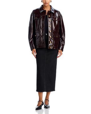 Amy Faux Patent Leather Jacket