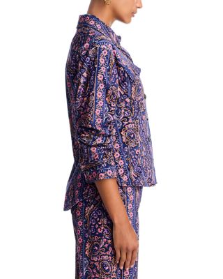 Paisley Velveteen Scrunched Jacket