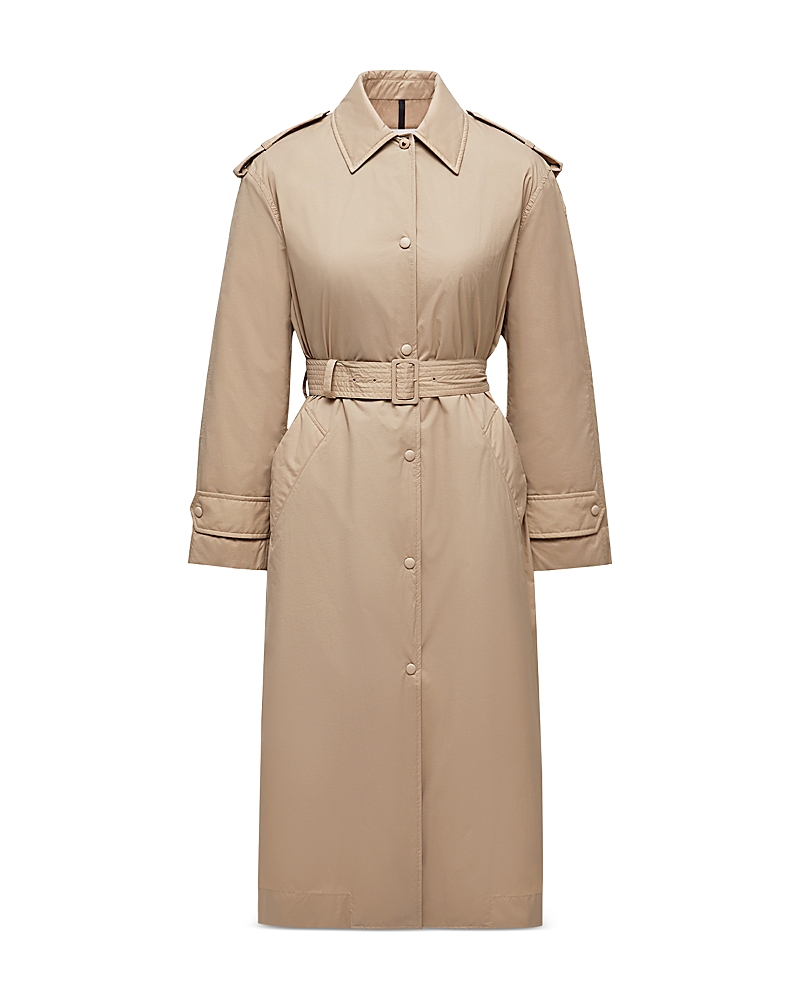 Moncler Trench-coat En Duvet Yevre In Brown