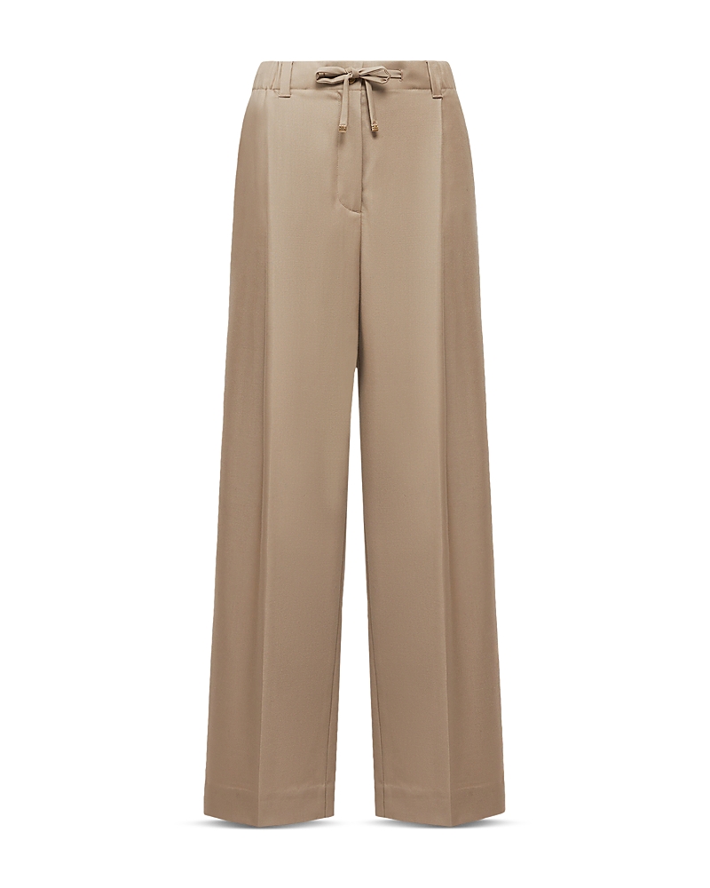 Moncler Wool Gabardine Tailored Pants In Neutral