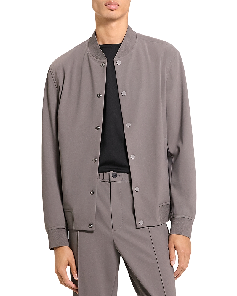 Theory Murphy Bomber Jacket In Precision Ponte In Gray