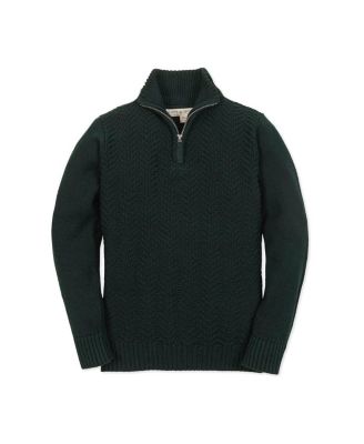 Boys' Organic Long Sleeve Half Zip Cable Pullover Sweater - Little Kid, Big Kid