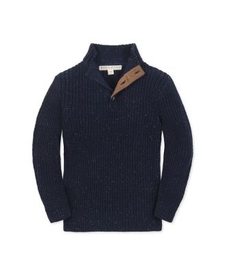 Organic Mock Neck Cardigan Stitch Sweater - Little Kid, Big Kid