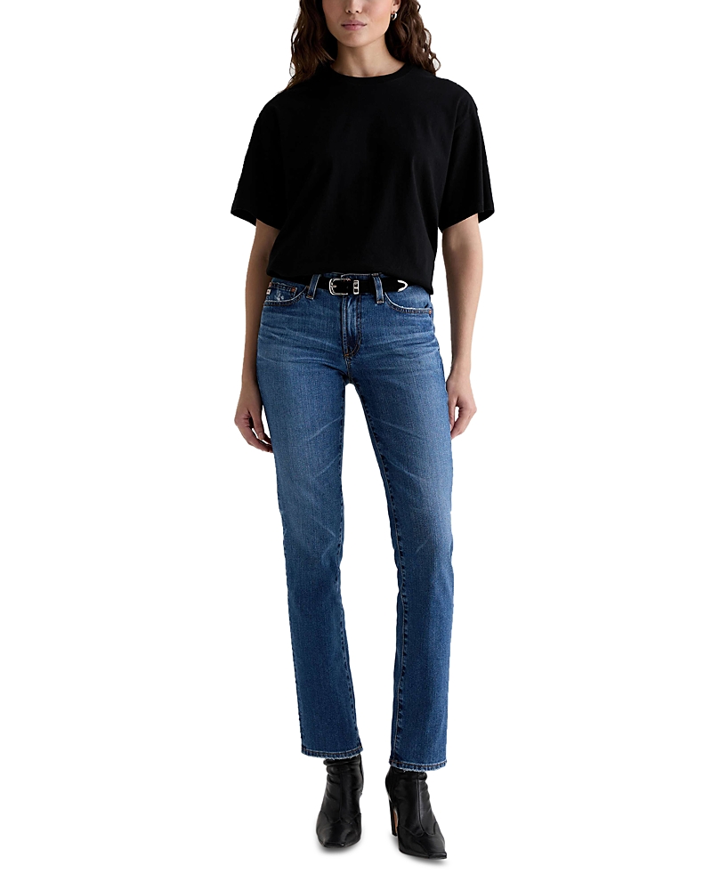 Ag Sandra Low Rise Straight Jeans In 15 Years Prue In Blue