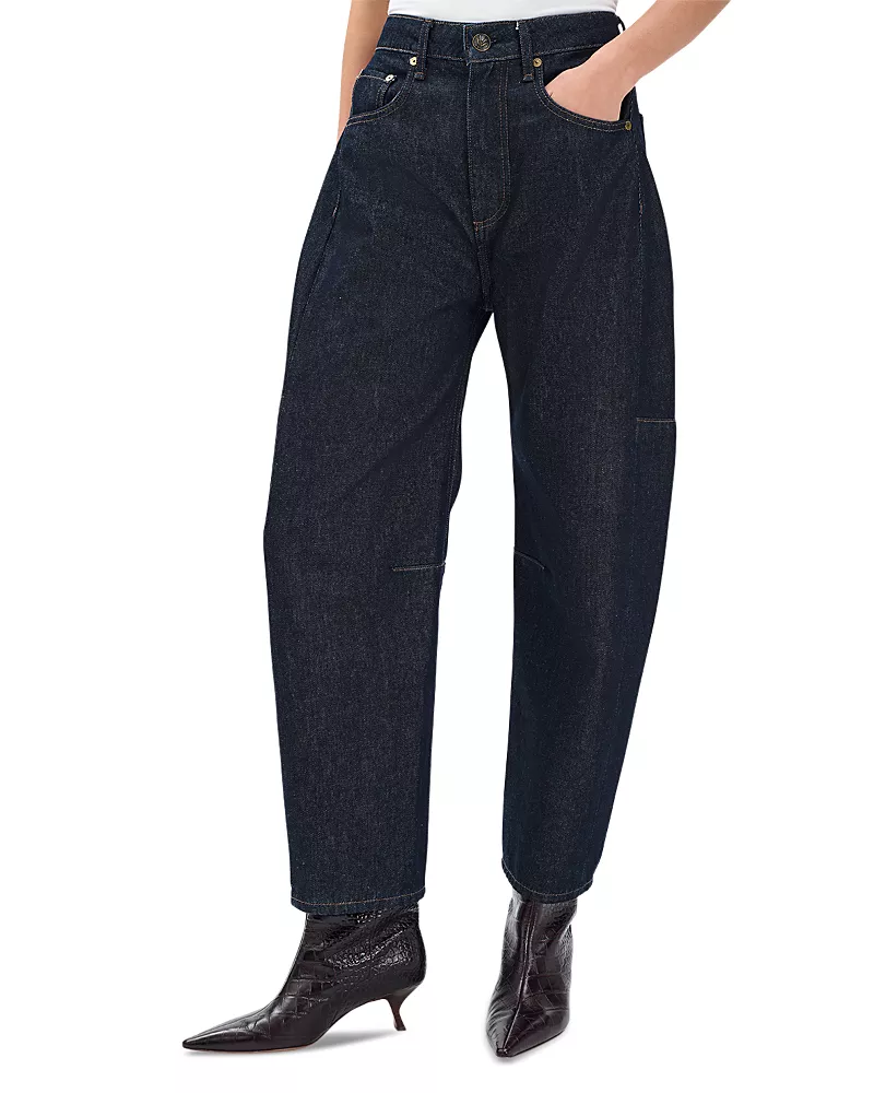 rag & bone Charlie High Rise Cropped Barrel Jeans in Twtri
