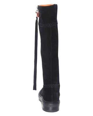 Women's Wheron Black Suede Tall Boots