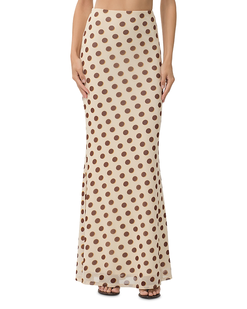 Afrm Tegan Allover Print Mermaid Skirt