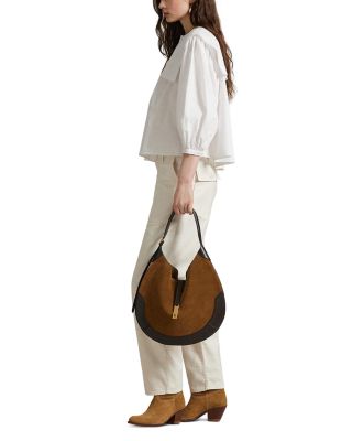 Polo ID Large Suede Shoulder Bag