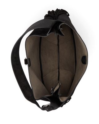 Polo ID Large Fringe Suede Shoulder Bag