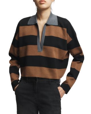 Samira Striped Knit Polo