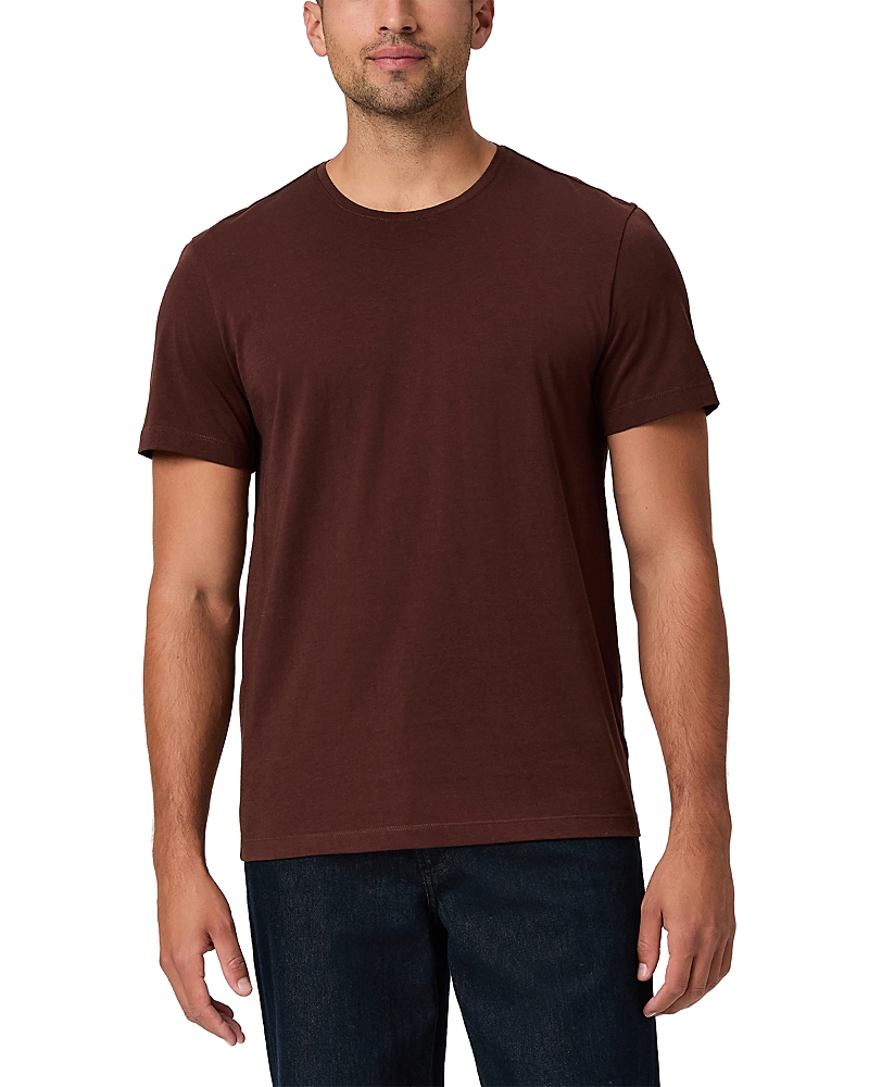 Paige Mens Malbec Sorden Crewneck Cotton-jersey T-shirt In Brown