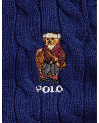 Polo Boys' Polo Bear Cable Knit Cotton Sweater - Baby