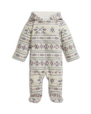 Boys' Patterned Fleece Footed Bunting - Baby