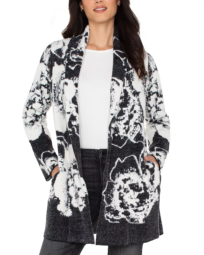 Liverpool Los Angeles Shawl Collar Open Cardigan