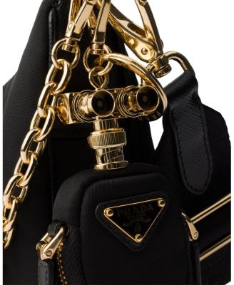 Re-Edition 2005 Re-Nylon and Saffiano Leather Bag with Charm