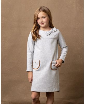  Girls&#39; Long Sleeve Quilted Ponte Riding Dress - Little Kid, Big Kid