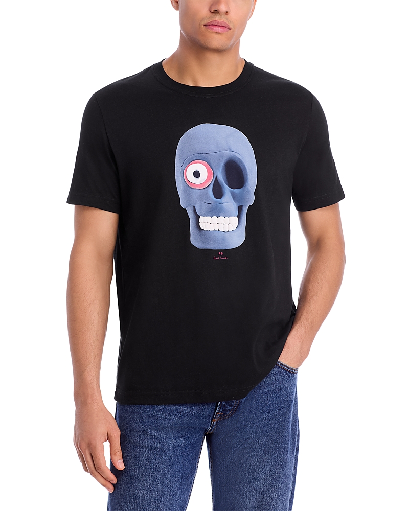 Ps By Paul Smith One Eye Skull Short Sleeves Tee In Black