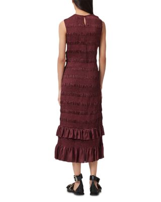 Nyla Shirred Midi Dress