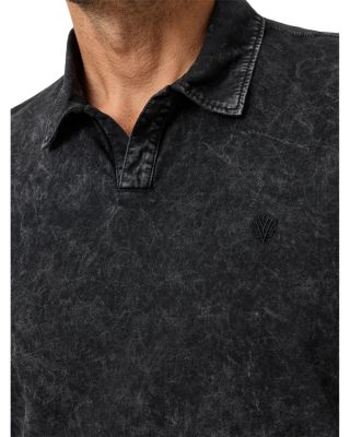 Carsten Open Collar Denim Polo Shirt
