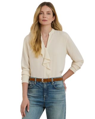 Ralph Lauren - Ruffle Trimmed Georgette Tunic