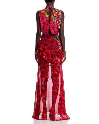 Fleur Silk Maxi Dress