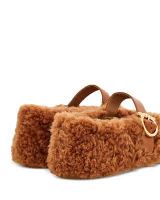 Women's Shearling Mary Jane Flats