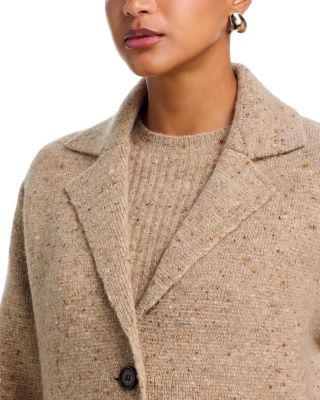 Wool-Blend Sweater Coat