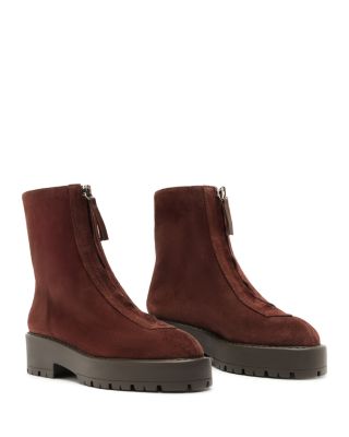 Women&#39;s Farrah Leather Platform Ankle Boots 