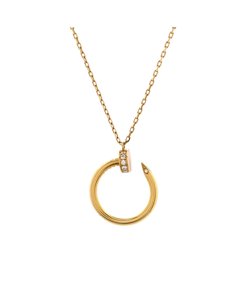 Pre-owned Pre-owned Cartier Cartier Juste Un Clou Pendant Necklace 18k Gold With Diamonds