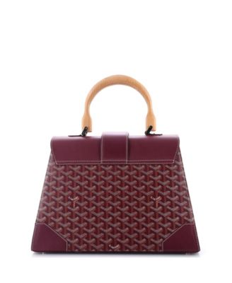  MM Saigon Top Handle Bag Coated Canvas with Leather