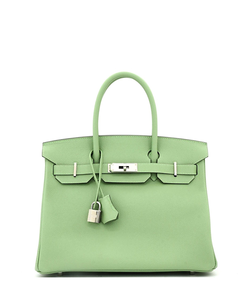 Pre-owned Pre-owned Hermes Hermes Birkin 30 Handbag Green Epsom With Palladium Hardware