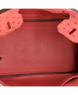 Birkin 30 Handbag Pink Ostrich with Palladium Hardware