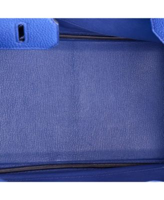 Birkin 30 Handbag Blue Togo with Palladium Hardware