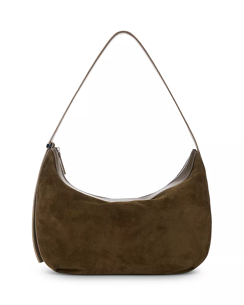 Staud Large Demy Suede Shoulder Bag