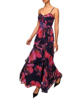 Jamila Ruffled Floral Long Dress