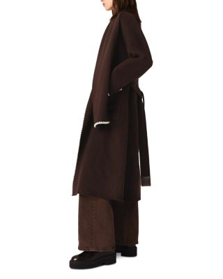 Embroidered Double Faced Coat