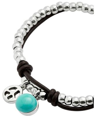 Turquoise Murano Bead Strap Bracelet
