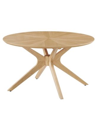  Crossroads Round Wood Coffee Table